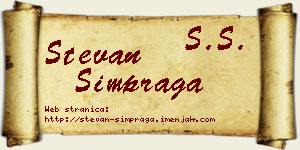 Stevan Šimpraga vizit kartica
